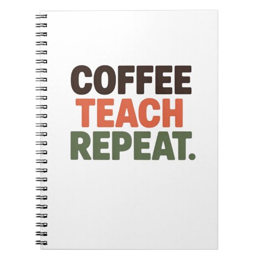 Coffee Teach Repeat ノートブック (正面)
