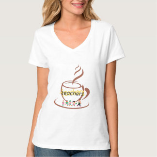 「Coffee Teach Repeat」先生Tシャツ Tシャツ