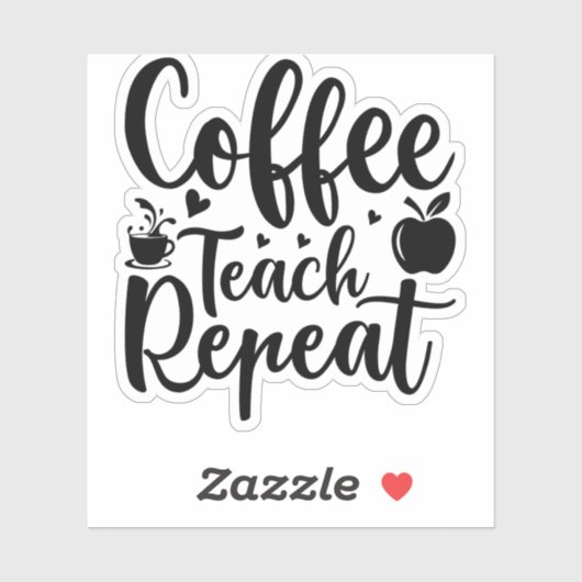 Coffee Teach Repeat (11) シール (シート)