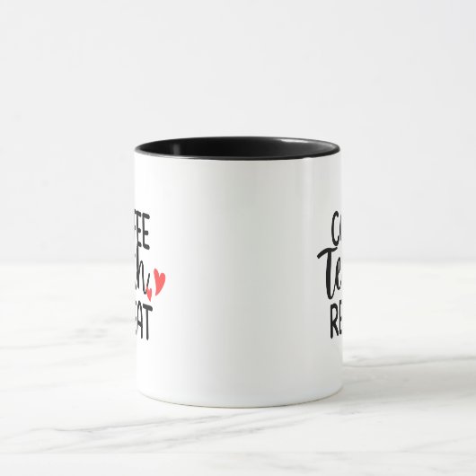 'Coffee Teach Repeat' Relatable Fun Teacher Gift  マグカップ (中央)