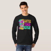 Coffee Teach Repeat Retro Teacher Coffee Teach Cof Tシャツ (正面フル)