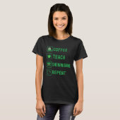 Coffee Teach Shenanigans Repeat Teacher St Patrick Tシャツ (正面フル)