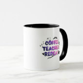 Coffee Teacher Repeat Mug – Funny Teacher Gift マグカップ (正面右)