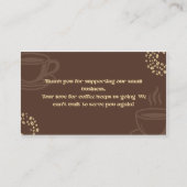 Coffee Thank You Minimal Cafe Card ロイヤリティカード (裏面)