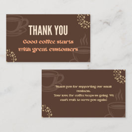 Coffee Thank You Minimal Cafe Card ロイヤリティカード