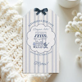 Coffee Theme Bebe Brunch Dusty Blue Baby Shower ギフトタグ