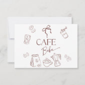 Coffee Theme Cafe Bebe Brewing Baby Shower サンキューカード (裏面)