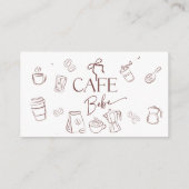 Coffee Theme Cafe Bebe Brewing Baby Shower Diaper エンクロージャーカード (裏面)