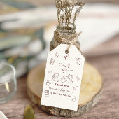 Coffee Theme Cafe Bebe Brewing Bow Baby Shower ギフトタグ