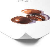 Coffee Theme Seating Chart | Bridal or Baby Shower ポスター (角)