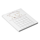 Coffee Themed BINGO Bridal Shower Game ノートパッド (アングル)