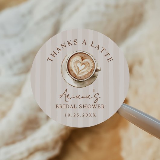 Coffee Themed Bridal Shower  ラウンドシール