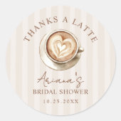 Coffee Themed Bridal Shower  ラウンドシール (正面)