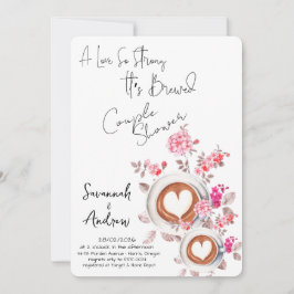 Coffee Themed Couple Shower Invitation 招待状