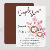 Coffee Themed Couple Shower Invitation 招待状 (正面/裏面)
