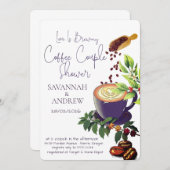 Coffee Themed Couple Shower Invitation 招待状 (正面/裏面)