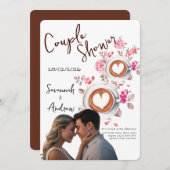 Coffee Themed Couple Shower Invitation 招待状 (正面/裏面)