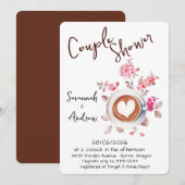 Coffee Themed Couple Shower Invitation 招待状 (正面/裏面)