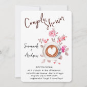 Coffee Themed Couple Shower Invitation 招待状 (正面)