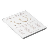 Coffee Themed What's in Your Purse Shower Game ノートパッド (アングル)