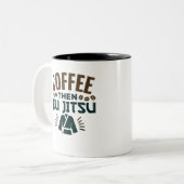 Coffee Then Jiu Jitsu BJJ Jiujitsu ツートーンマグカップ (正面左)