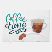Coffee Timeメッセージ入りタオル キッチンタオル (横)