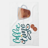 Coffee Timeメッセージ入りタオル キッチンタオル (縦)
