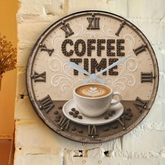 Coffee Time ラージ壁時計