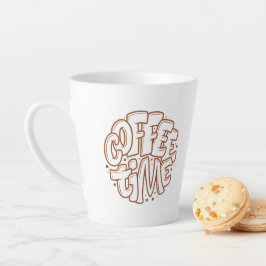"Coffee Time" 美容タイポグラフィートラベルマグ カフェラテマグ