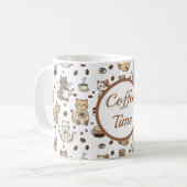 Coffee Time Cat Lover Mug コーヒーマグカップ (正面左)