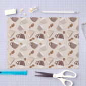 Coffee Time Cups Brown Grains Caffeine Lover Drink 薄葉紙 (クラフト)