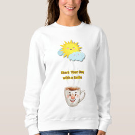 Coffee Time – Cute Smiling Cup スウェットシャツ