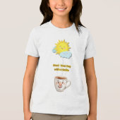 Coffee Time – Cute Smiling Cup トライブレンドＴシャツ (正面)