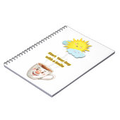 Coffee Time – Cute Smiling Cup ノートブック (左側)