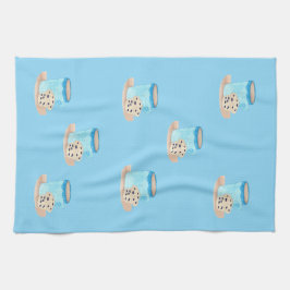 Coffee Time Friends Blue Edition キッチンタオル
