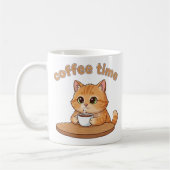 Coffee Time Kitty Mug | Gift For Cat Lovers コーヒーマグカップ (左)