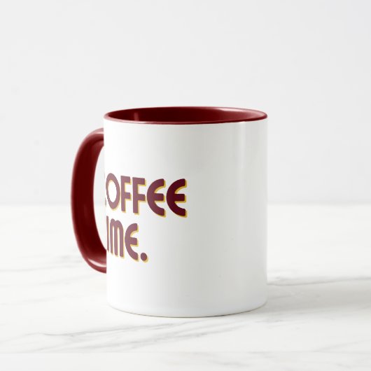 Coffee Time | Simple Minimalist Everyday Coffee マグカップ (正面左)