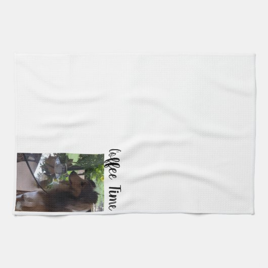 Coffee Time with a Cute Sheltie! キッチンタオル (横)