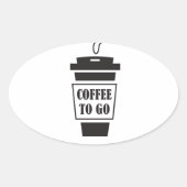 coffee to go 楕円形シール (正面)