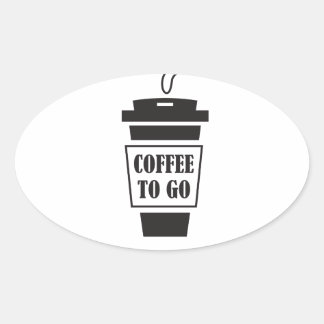 coffee to go 楕円形シール