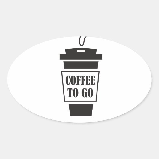 coffee to go 楕円形シール (正面)
