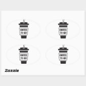 coffee to go 楕円形シール (シート)