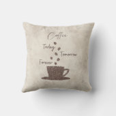 Coffee Today Tomorrow Forever- クッション (裏面)