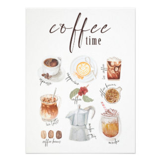 coffee types poster フォトプリント           