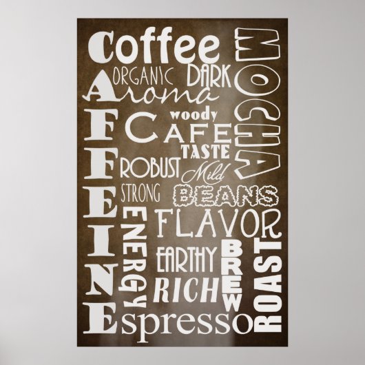 COFFEE TYPOGRAPHY POSTER ポスター (正面)