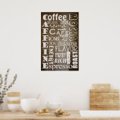 COFFEE TYPOGRAPHY POSTER ポスター (キッチン)