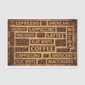 Coffee Typography Rustic Burlap Word FC5 Decoupage 薄葉紙 (正面)