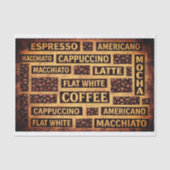 Coffee Typography Rustic Burlap Word FC6 Decoupage 薄葉紙 (正面)
