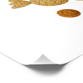 Coffee Valentine Day Love Knitted Hearts Hugs ポスター (コーナー)