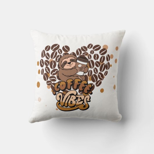 Coffee Vibes Design クッション (裏面)